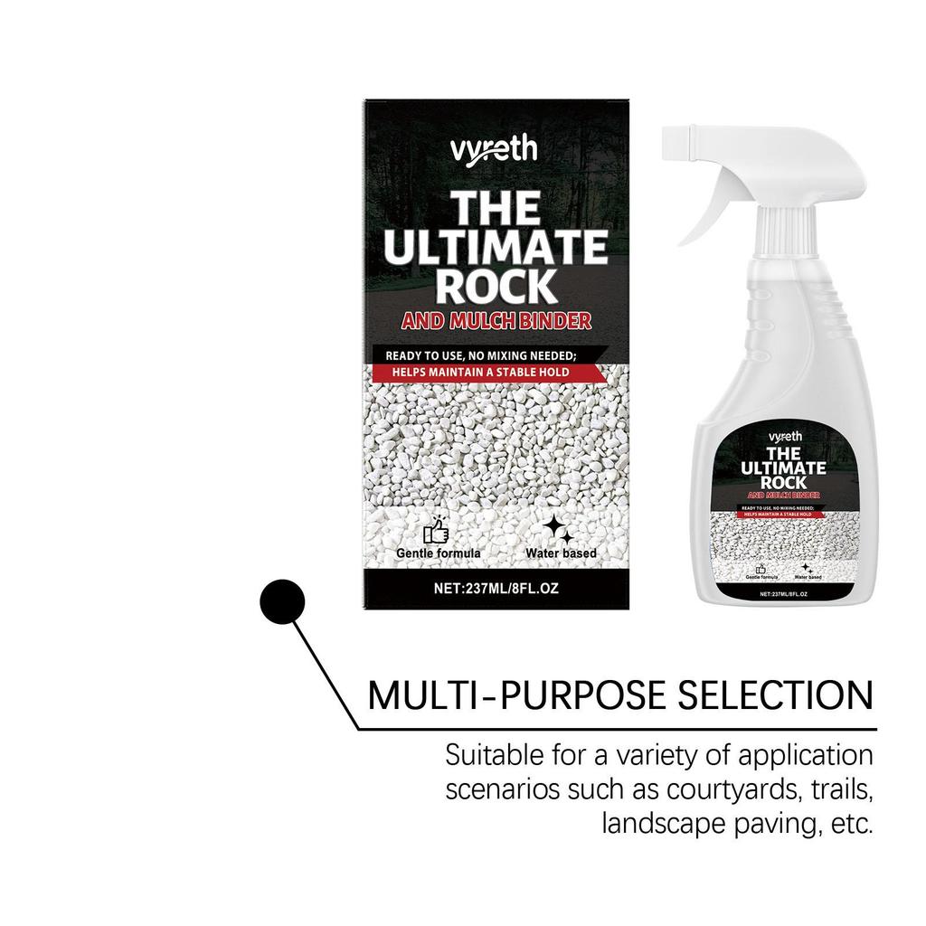 Vyreth Gravel Fixing Glue 237ml Waterproof Frost Resistant Transparent Adhesive for Pebbles Sawdust Courtyard Paving