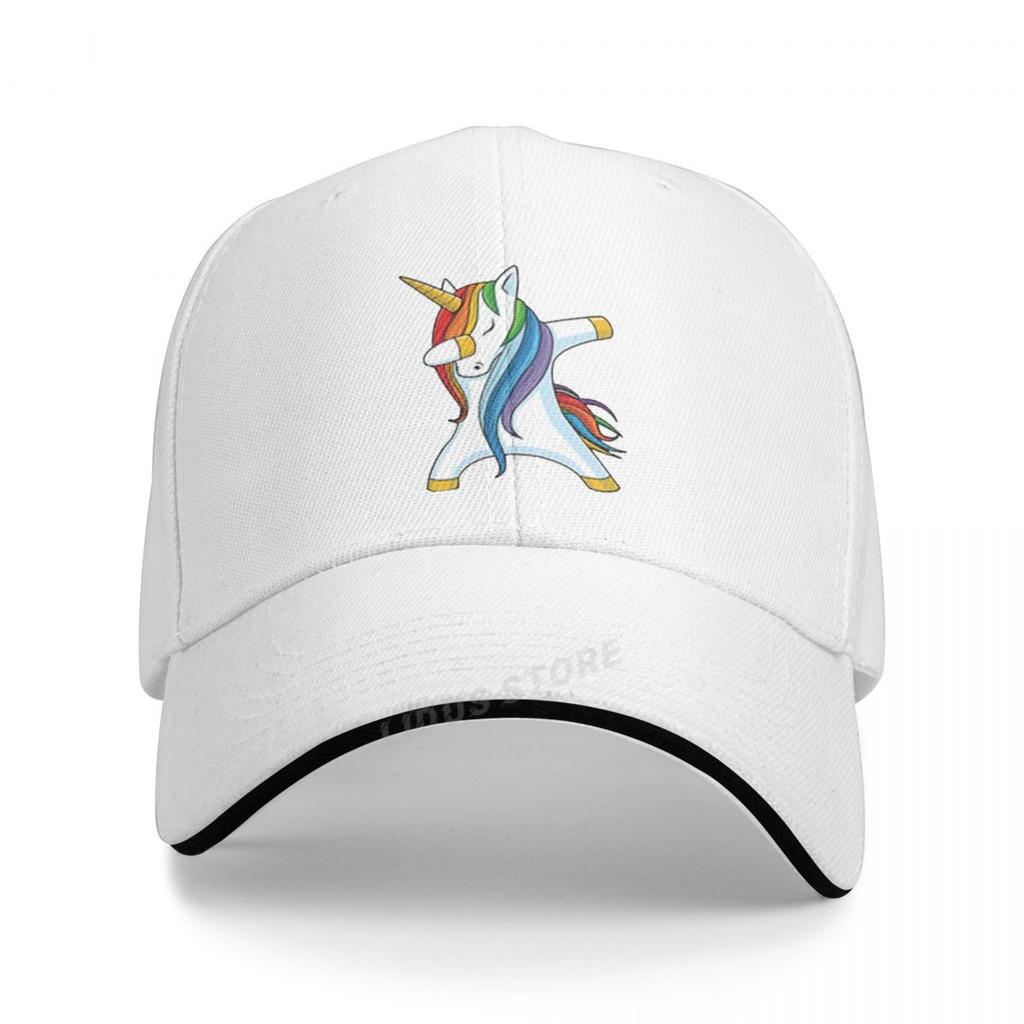 Fashion Dabbing Unicorn Unisex Baseball Cap 2022 Cartoon Rainbow Unicorn Dad Hat Summer Hip-Hop Caps