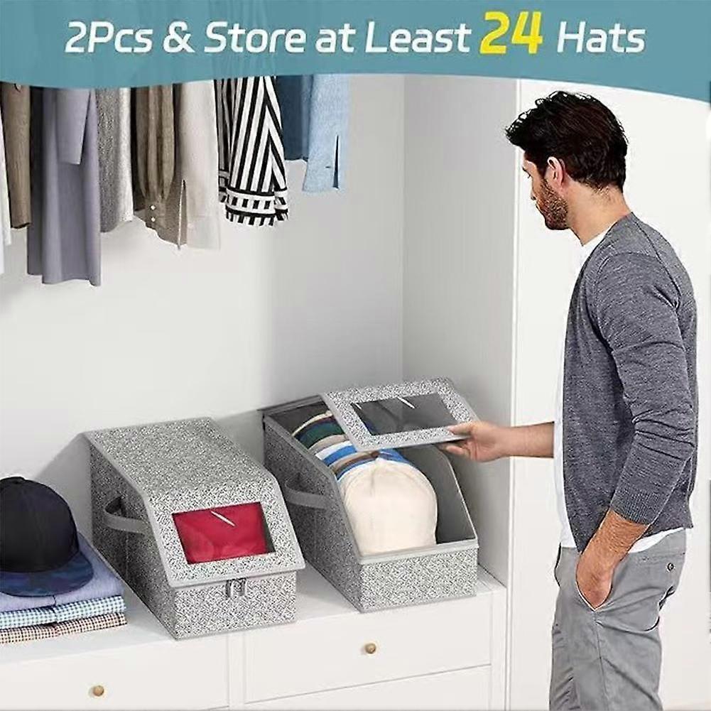 Multifunctional Hat Storage Box With Large Capacity And Foldable Baseball