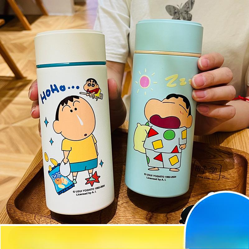Термос из нержавеющей стали, высокий уровень внешнего вида, большая емкость, прямая чашка для питья с изображением мультяшного персонажа