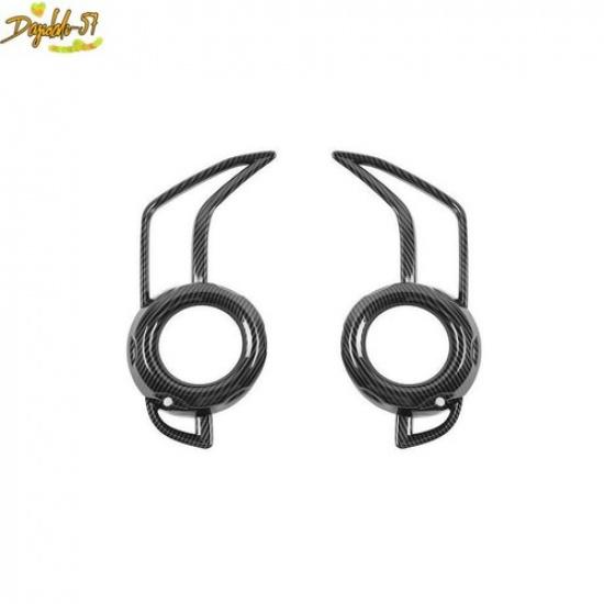 Car Carbon Fiber Front Fog Light Lamp Cover Trim For Toyota 4Runner 2014-
