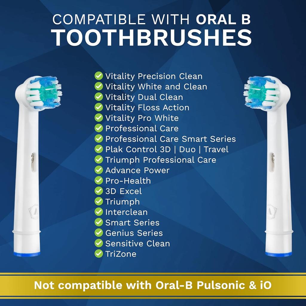 Toothbrush Heads Compatible with Oral B - 16 Pack Aster Toothbrush Head Compatible with Oral