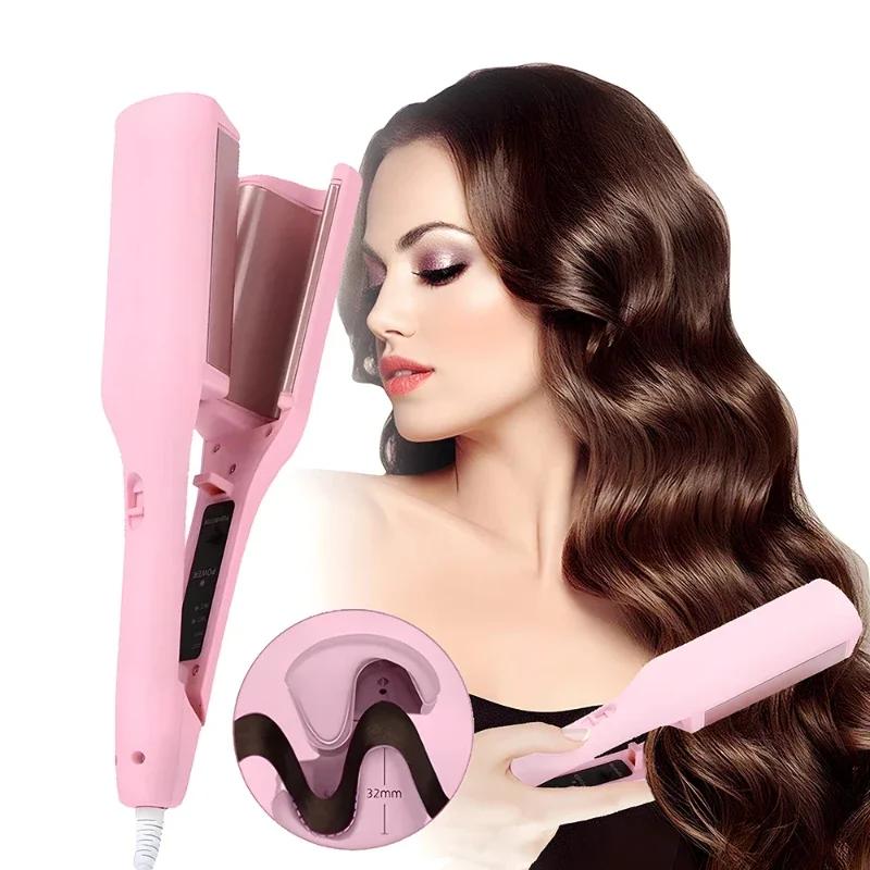 Electric Curling Iron with Automatic Lambswool Curling Tool Long Lasting Styling French Styling Rotating