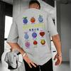 One Piece Devil Fruit Unisex Pure Cotton Tshirt 2026 Summer Anime Print American Loose Casual Parentchild Short Sleeved Top