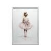 Różowa Balerina - Tańcząca Księżniczka Różowa Balerina - Tańcząca Księżniczka, 70X100 Cm, Rama Drewniana Ciemny Brąz, Papier Matowy 230 Gsm