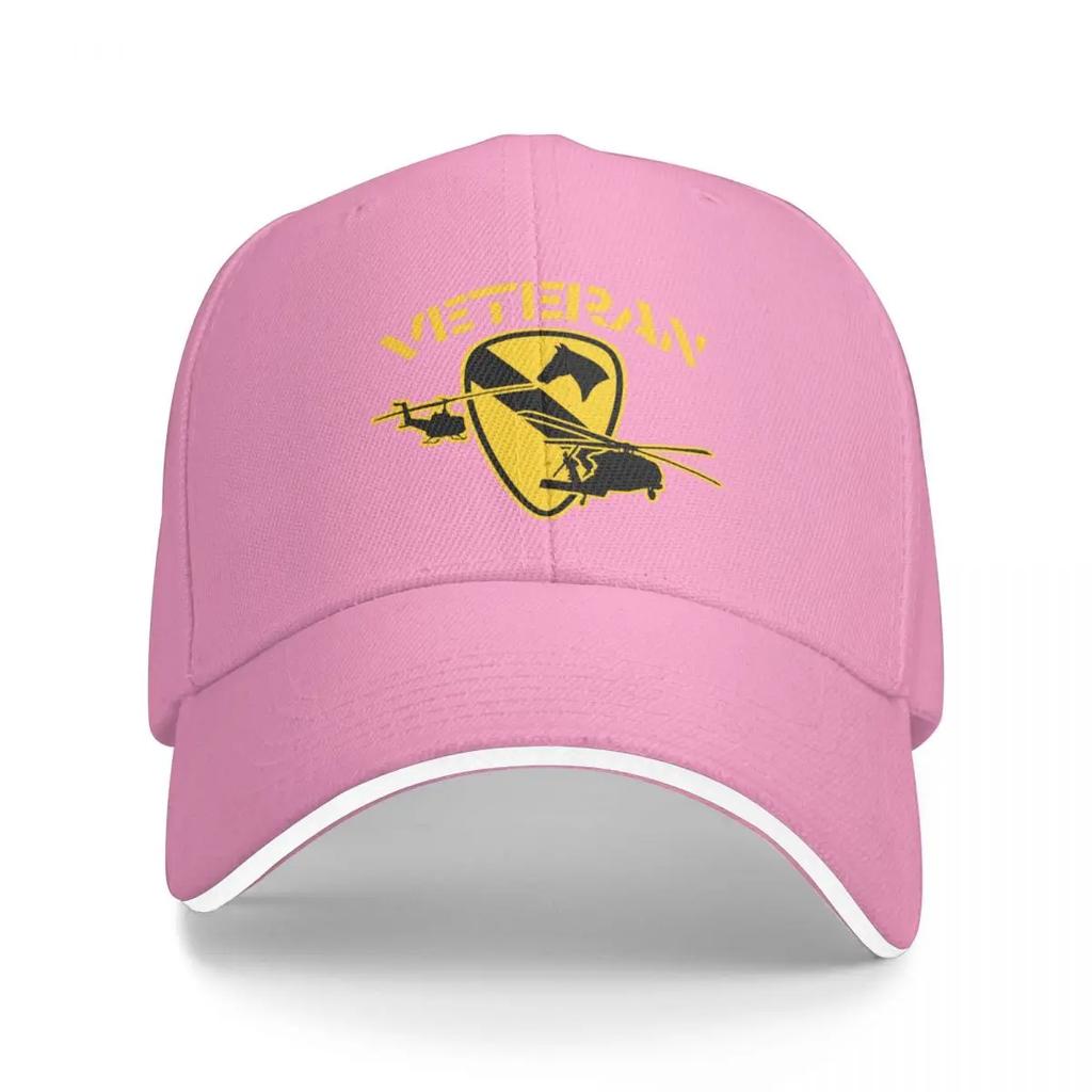 Air Cavalry Division Veteran Baseball Cap - Unisex Black Designer Sun Hat with Logo, Lightweight Polyester