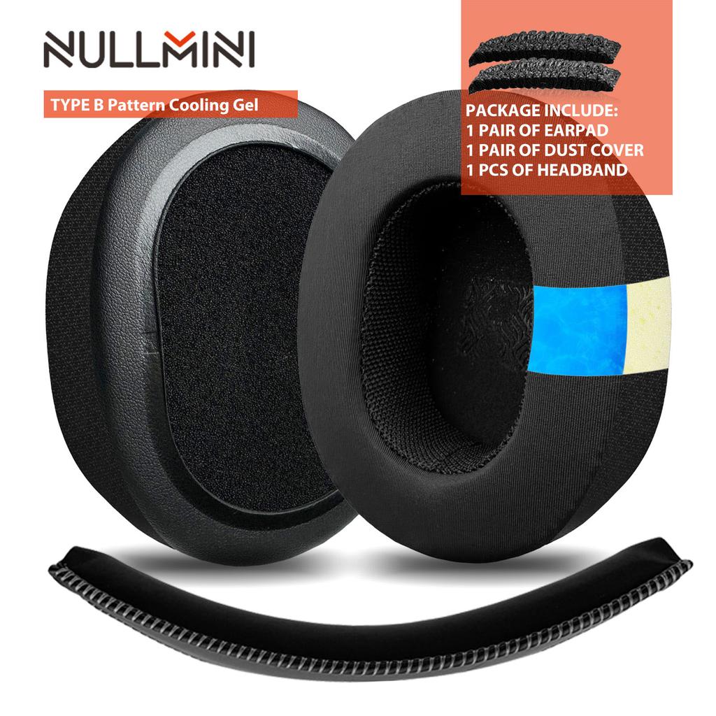 Амбушюры Nullmini Подходят для наушников HyperX Cloud 1, 2, Silver, II, Core, Alpha S Сменные подушечки для ушей Оголовье