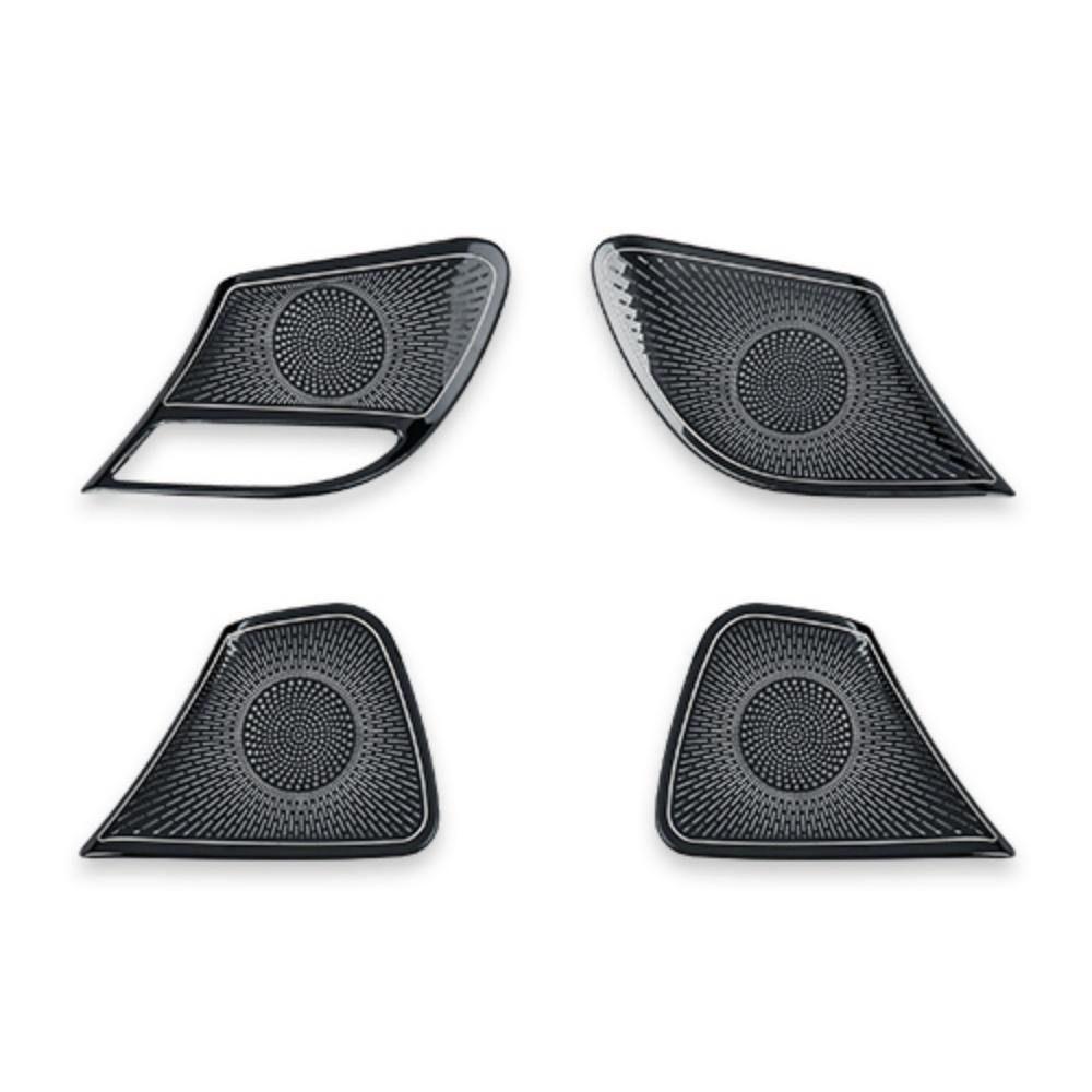 Auto Interior Accessories Stainless Steel Car Door Speaker Cover Car A-Pillar Tweeter Speaker Trim For Genesis G70 -2026 LHD