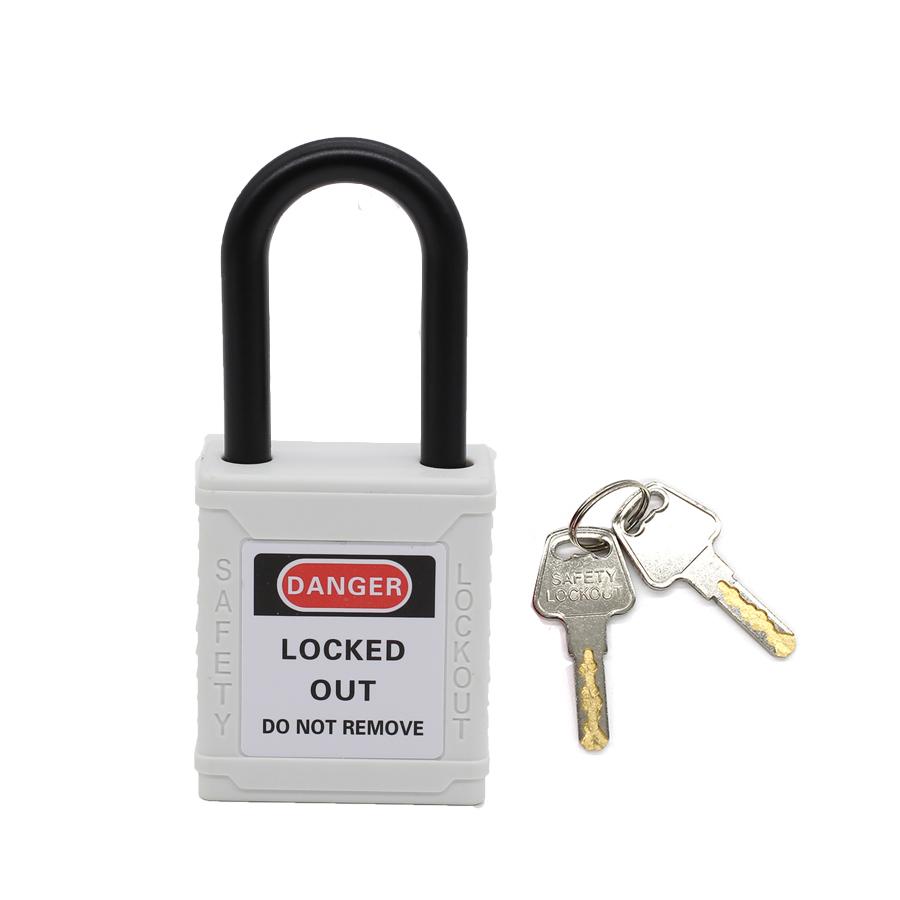 Industrial Safety Padlock LOTO Lockout Nylon Engineering Lock Personal Power Lockout 38mm Nylon Shackle Manufacturer 4