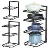 Kitchen Pot Rack Versatile Kitchenware Organizer Adjustable Multi-layer Pot Storage Rack with Strong Load-bearing for Under-sink