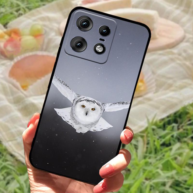 Чехол для Motorola Edge 50 Pro Модный Мраморный Силиконовый Черный Мягкий Бампер для Телефона Moto Edge 50 Pro Мультяшные ТПУ Оболочки