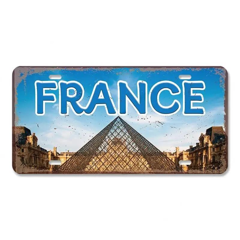 Винтажный кантри столица номерной знак металлические знаки ретро Америка Франция Бразилия металлический плакат пещера человек кафе бар паб настенный декор