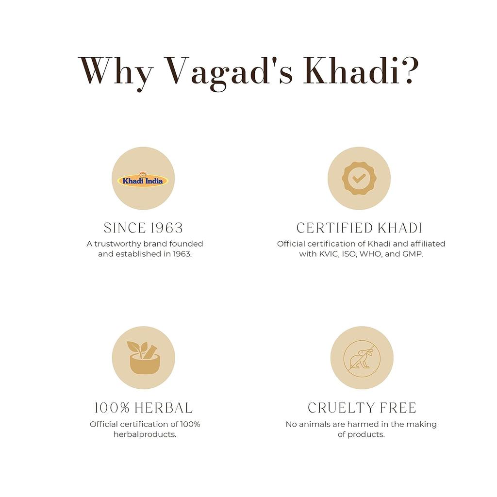 Хна для волос Vagad's Khadi Herbal Gramodaya, чисто натуральная, черная, 2 упаковки по 100 г, без аммиака
