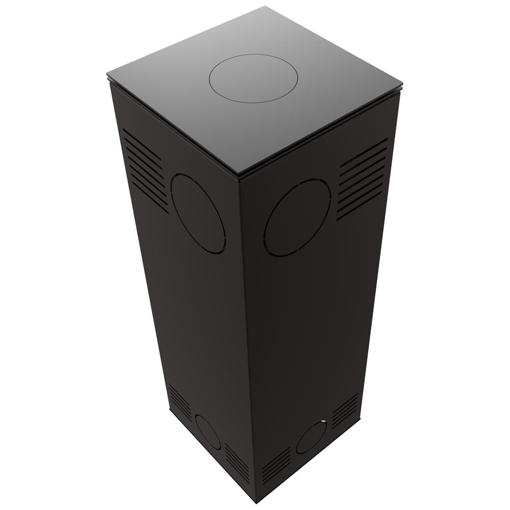 Wood burning steel stove KRATKI TORA/S 8 kW Ø 150 black glass panel self closing door