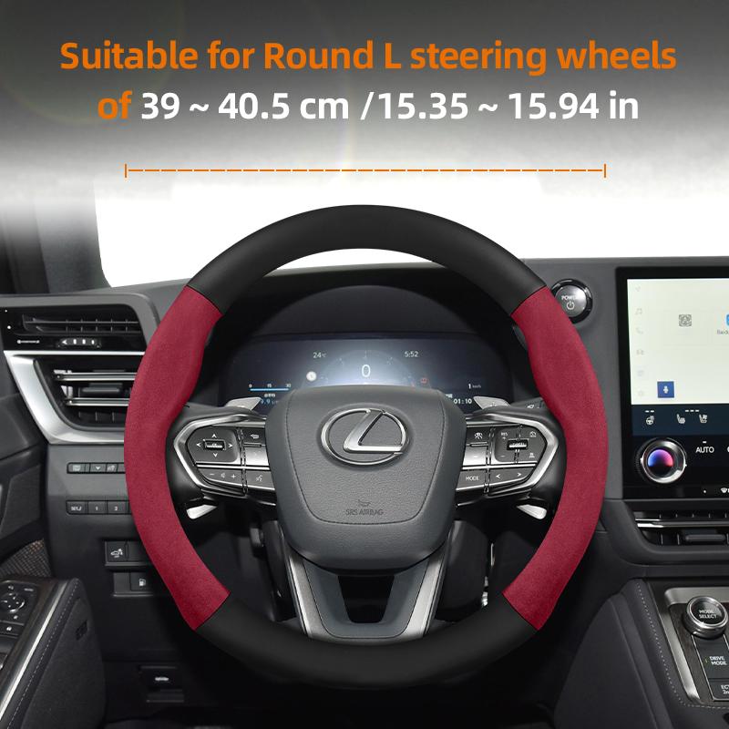 Suitable for m222 Suede Matte Carbon Fiber Texture Steering Wheel Cover Suitable for Is250 Gs300 Lx 570 Nx Is350 2019 Es350 Gx460 Is 300 Ls400 222m