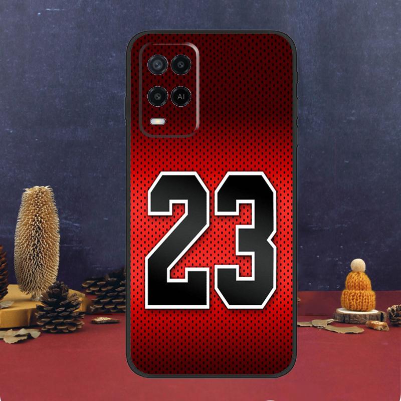 Basketball Number 23 Case For OPPO A54 A74 A94 A98 A78 A79 A16 A76 A96 A5 A9 A17 A77 A15 A52 A72 A53 A57S Cover