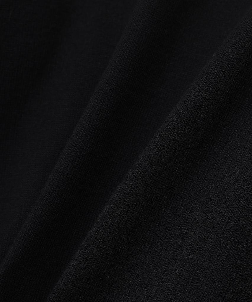 NOIRER Cashmere Layered Mock Neck Cardigan Knit (Black)