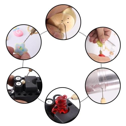 KDSSYFT Electric Pin Vise for Resin Drilling, USB Powered, Includes 10 Bits, Ultra-Fine Hand Drill for Crafts, Handmade Tools, and Plastic Models