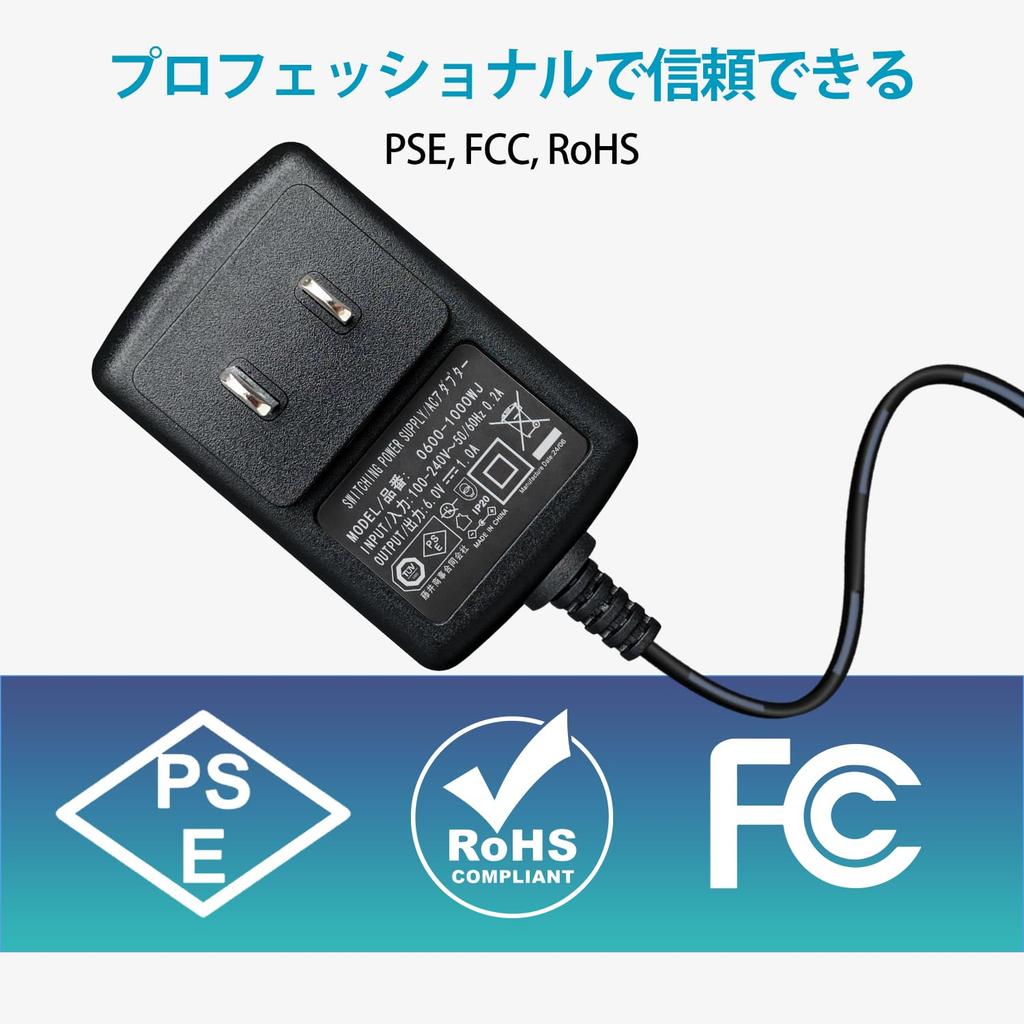 6 В 1 А 6 Вт Длинный выходной AC DC импульсный адаптер 6 В 1 А DC 6 В настенное крепление трансформаторное зарядное устройство PSE сертифицированный разъем 1,8 м адаптер, (Ввод