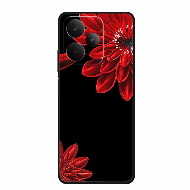 Черный силиконовый чехол для телефона Realme P4 Pro Мультяшный кот Мягкий ТПУ Чехол-накладка на заднюю панель Realme P4 Pro Чехол RealmeP4 Pro