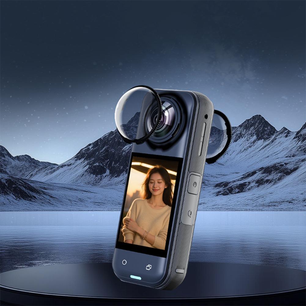 Для Insta360 X5 Защитная крышка для объектива ПК Оптическое стекло Защитная крышка объектива камеры Защита от пыли Устойчивая к царапинам HD PC Аксессуары для объектива
