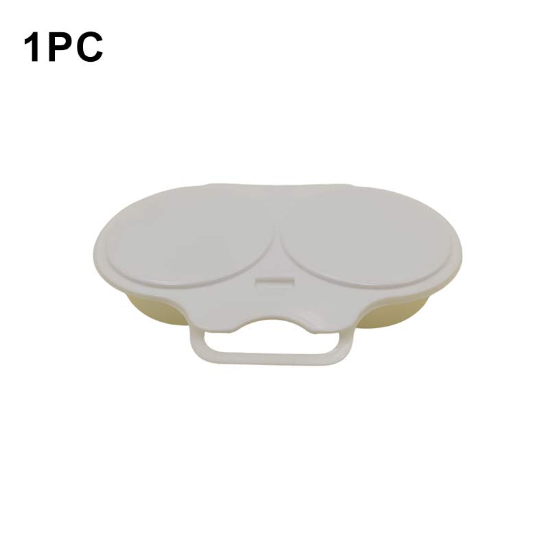 2026 New Food-grade Plastic Egg Cooker Dual Cavity Microwave Steamer Fryer Egg Steamer Mold Kitchen Accessories Kitchen Utensils