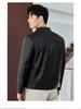 Beast King Men's Winter Sheepskin Stand Collar Business Casual Cotton Jacket Leather Coat