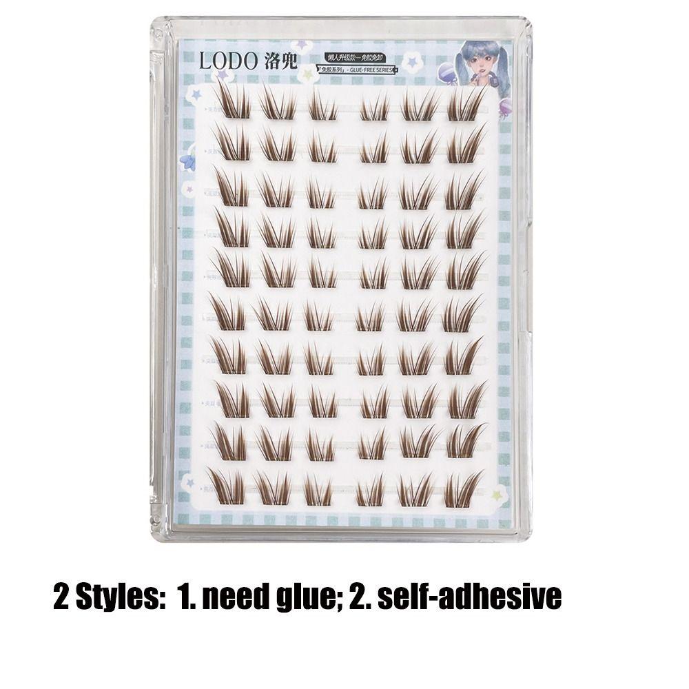 DIY Brown Lash Clusters Cat Eye Style Individual Lashes Women Eye Lashes Eyelash Extension