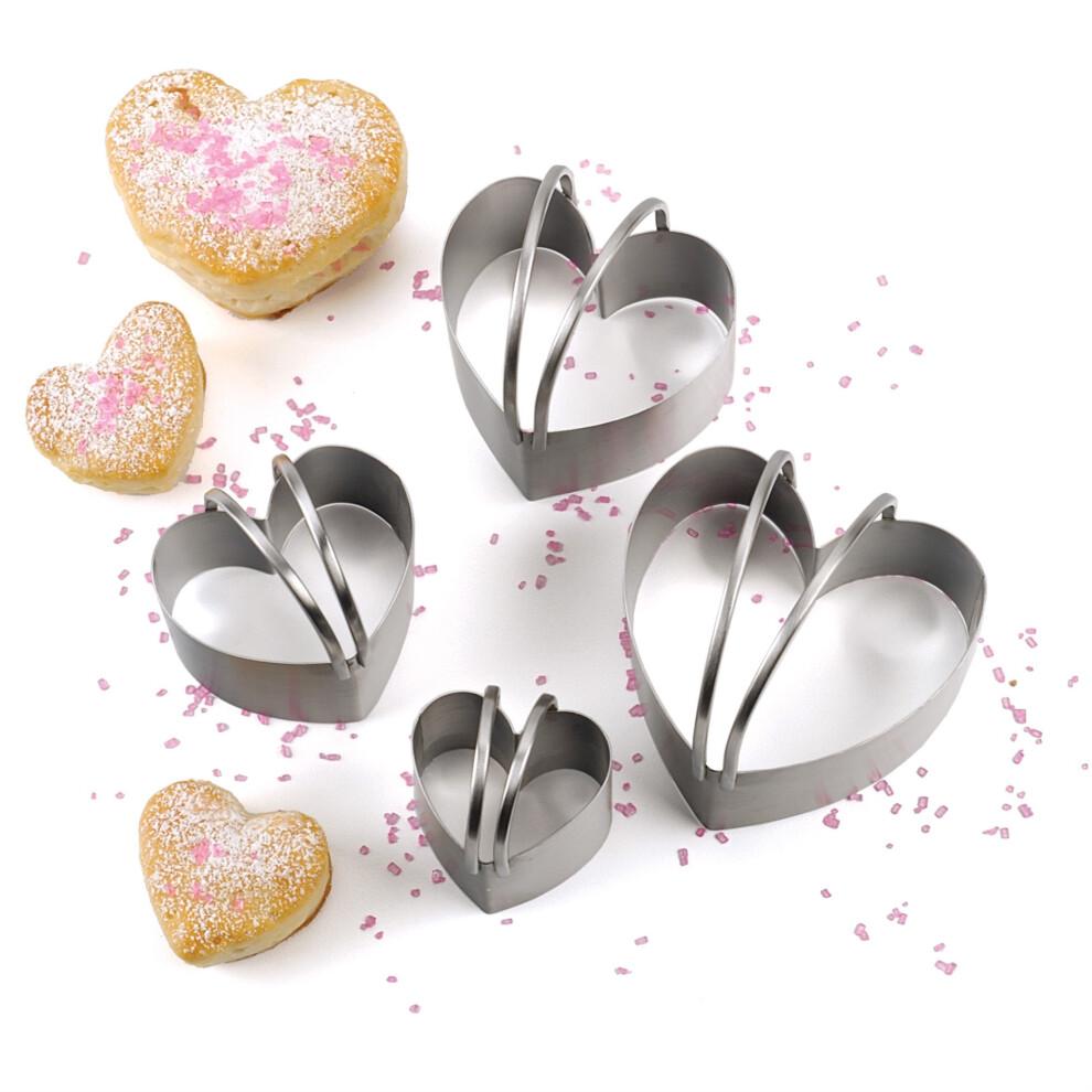 RSVP Biscuit Cutters Heart Set Of 4