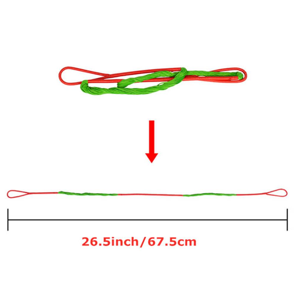 Black Polyester Fiber 175LBS Arrow Crossbow String Bow String 26.5" Bow String Practice Strings