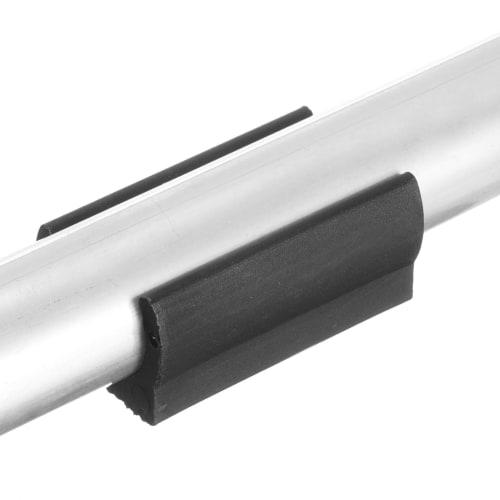 uxcell 30-Piece Set of Rectangular Non-Slip Chair Leg Caps for 19mm Metal Tube Legs and Wooden Floors, Plastic Furniture Protection Feet Glides, Black