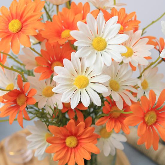 5 Heads Artificial Flower UV Resistant Silk Colorful Fake Flower Decor Handcraft