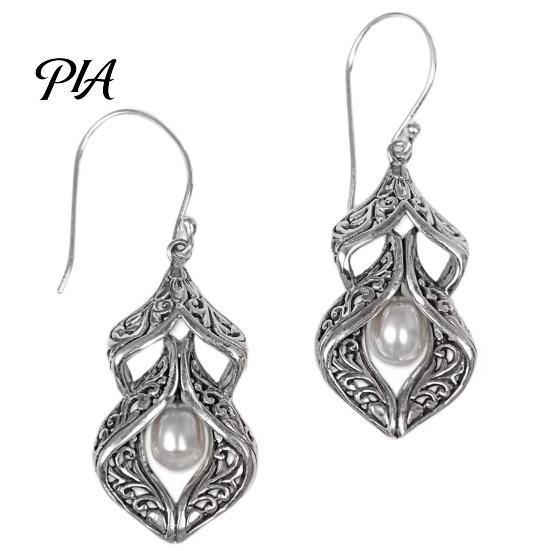 Minimalist Pearl Embellished Ear Accessories 1 Pair Women Retro Drop Earrings, Vintage Carved Faux Boho Chic Earrings for Parties Dangle Anniversary
