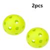 Outdoor Pickleball 74mm Diameter Pickleball Hard PE 40-Hole Pickleball High Elasticity Durable Outdoor Pickleball 2-Pack
