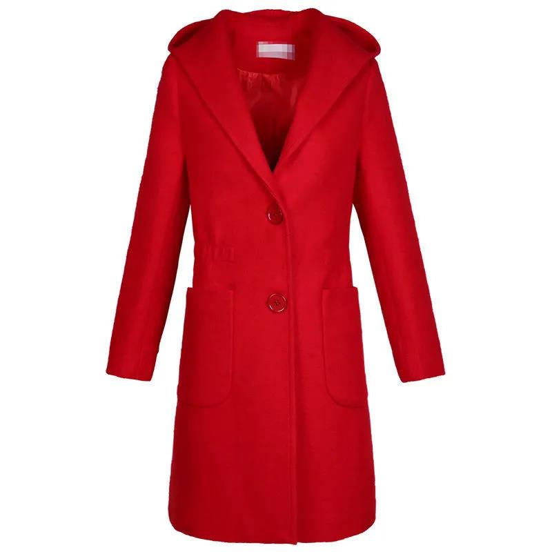 V-neck Slim Wool Jacket Women Casual Long Windbreaker Soft Comfortable Coat Boutique Parka Spring