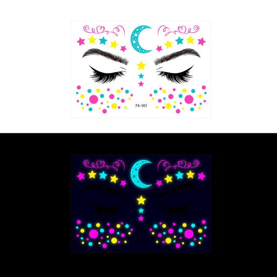 8 листов водонепроницаемые неоновые татуировки наклейки музыкальный фестиваль бабочка яркие цвета великолепные световые эффекты