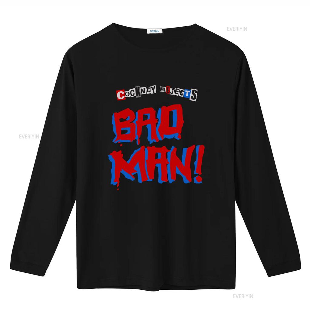 Cockney Rejects Bad Man Print Mens T Shirt Available in 6 Colors vintage Washed Slightly Casual Unisex Top For Everyday Wear