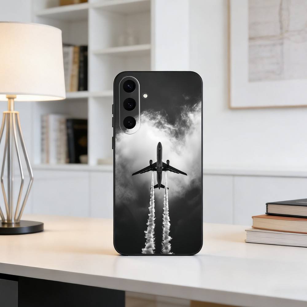 Чехол для телефона с рисунком Самолет Самолет для Samsung Galaxy A73,A72,A71,A70,A52,A51 Другие Мягкая Черная Крышка
