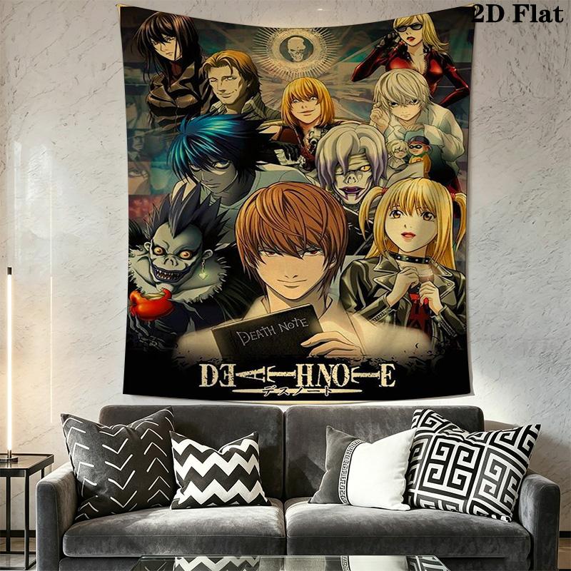Death Note Iron Heart Wing Tapestry Background Cloth Fashion Print Christmas Gift Soft Wall Decoration