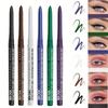 8-Color Automatic Twist-Up Gel Eyeliner Pencils: Waterproof, Smudge-proof, Long-lasting, Smooth and Easy Application for Effortless Eye Makeup