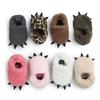 Newborn Baby Shoes Plush Furry House Slippers Leopard Bear Paw Boys Girls First Walkers Crib Shoes Non-slip Prewalkers 0-18M