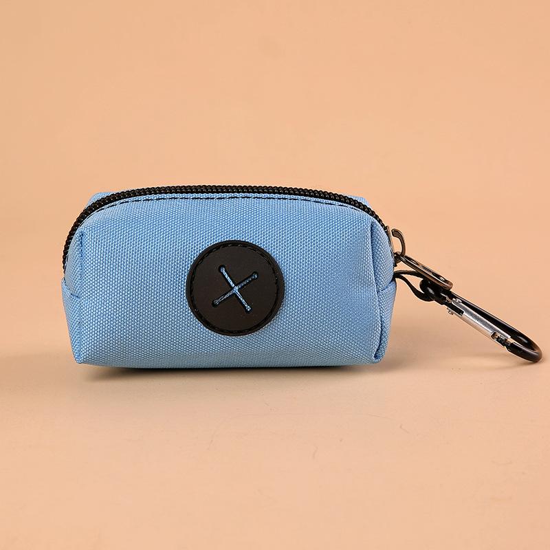 1pc Canvas Dog Poop Bag Holder, Outdoor Pet Waste Bag Dispenser with Carabiner Clip, Animal Waste Collection Pouch