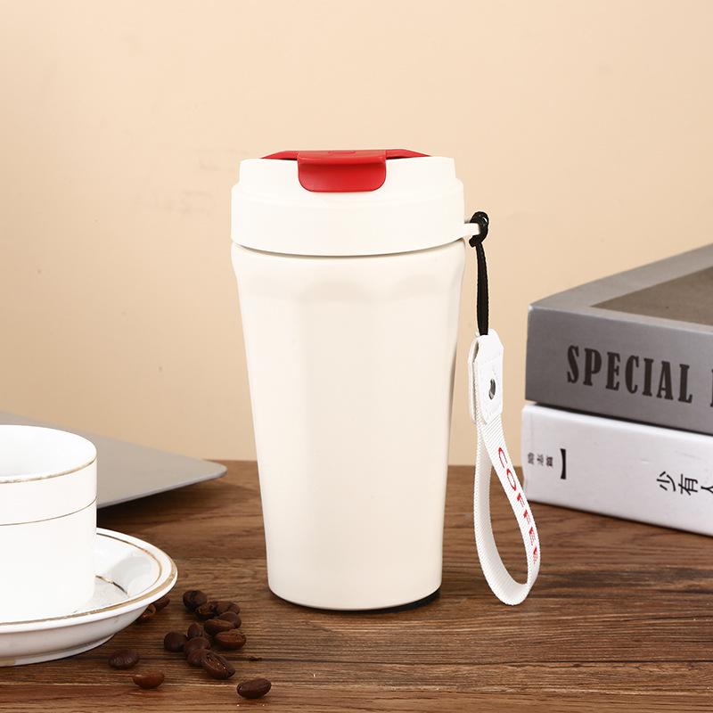 Удобная портативная чашка-термос, милый подарок для мероприятий, стакан для воды, кружка с подъемной веревкой, кофейная чашка из нержавеющей стали