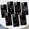 Черно-белый чехол для телефона «Французский бульдог» для Apple iPhone 11 12 13 15 Ultra 14 Pro 7 XR X XS Max 6S 8 Plus + Mini SE, мягкий принт
