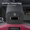 WKZA3 PU Leather Plaid Pattern Tissue Bag for Citroen C4 C3 C5 C1 C2 Berlingo Celysee Cactus Picasso Aircross Saxo Grand Car Accessory