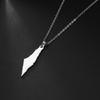 Geometric Glossy Mountain Pendant Necklace - Unisex Stainless Steel
