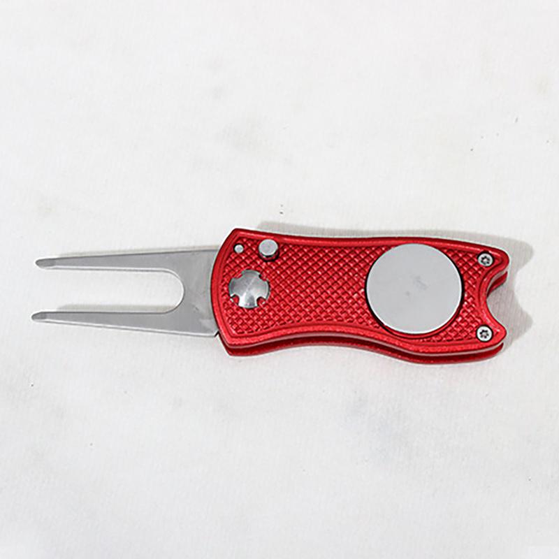 Инструмент для ремонта ямок для гольфа из нержавеющей стали Switchblade Складные тренировочные вилы для гольфа Вилка для паттинга