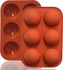 6 отверстий средние полусферические силиконовые формы, 2 упаковки полусферических силиконовых форм для выпечки для приготовления шоколада, торта, желе, купольного мусса