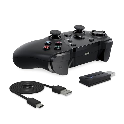 [Японский производитель Three Strike] Беспроводной контроллер, совместимый с PS4 "Wireless Gamepad Macro" (черный)" - PS4