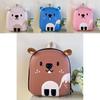 Delightful Animal Pattern Backpack For Kids In Pink And Blue For Preschool And Outings